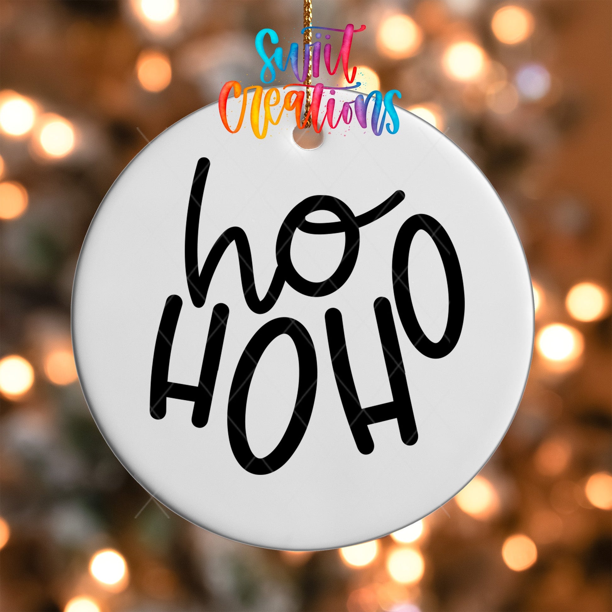Ho Ho Ho Christmas UV DTF Ornament Decal O-011 - Swiit Creations