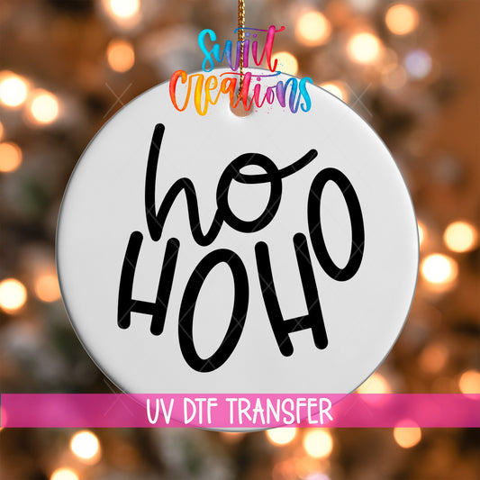 Ho Ho Ho Christmas UV DTF Ornament Decal O-011 - Swiit Creations