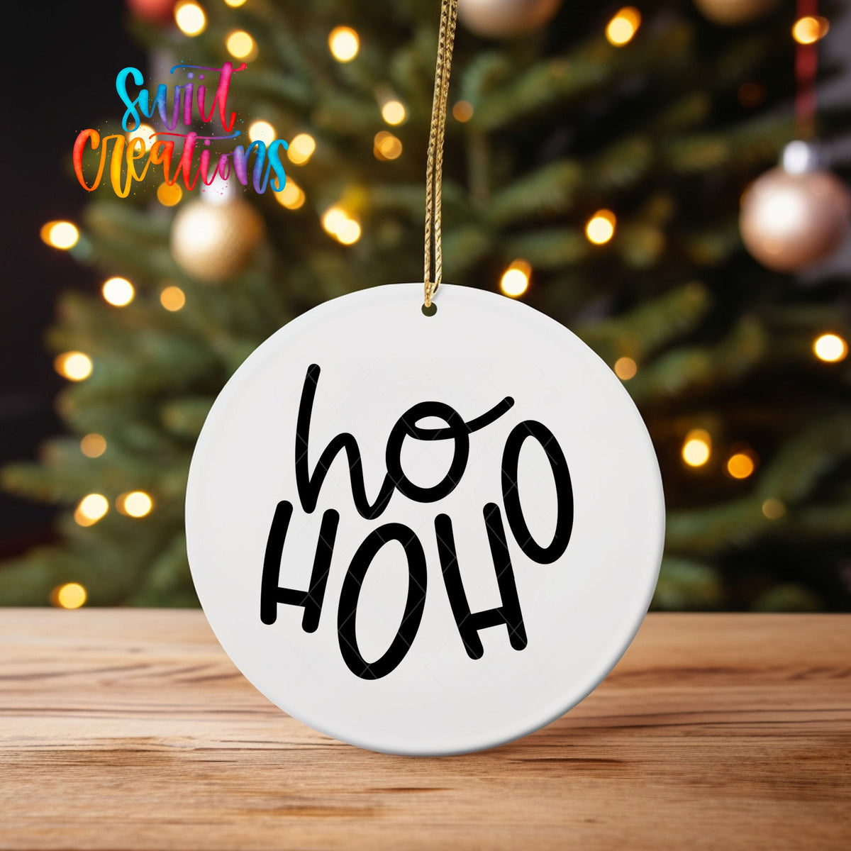 Ho Ho Ho Christmas UV DTF Ornament Decal O-011 - Swiit Creations