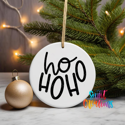Ho Ho Ho Christmas UV DTF Ornament Decal O-011 - Swiit Creations