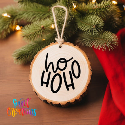 Ho Ho Ho Christmas UV DTF Ornament Decal O-011 - Swiit Creations