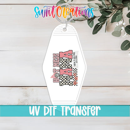 Hot Mess Mama Motel Keychain UV DTF Transfer | Funny Mom Saying | MK1986 - Swiit Creations