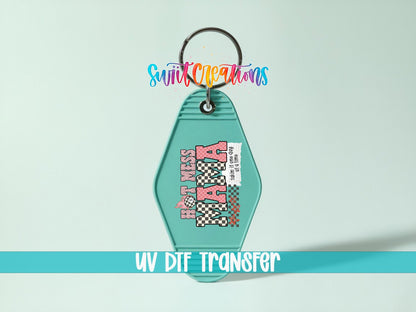 Hot Mess Mama Motel Keychain UV DTF Transfer | Funny Mom Saying | MK1986 - Swiit Creations