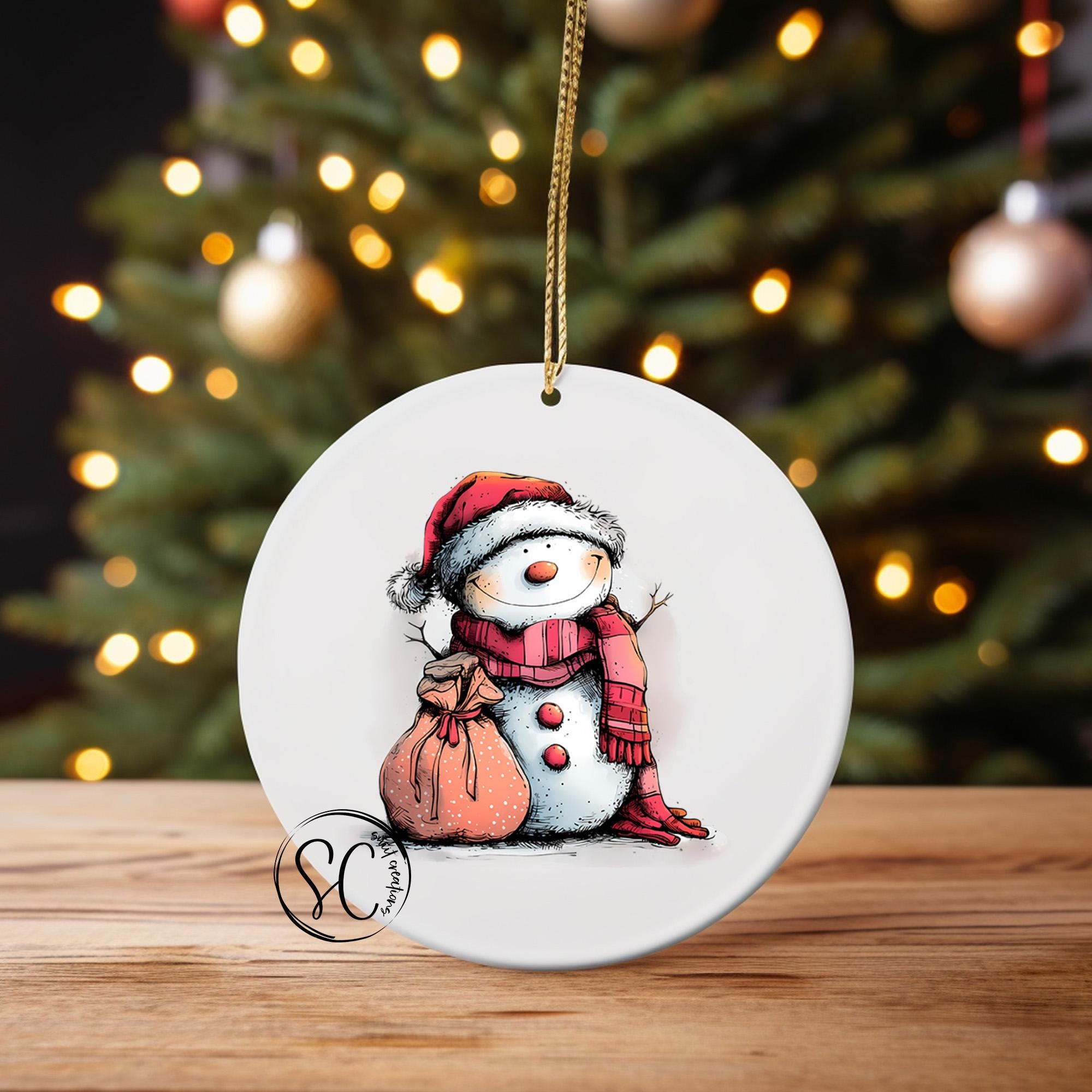 Snowman Christmas UV DTF Transfer for Ornament O-1276UV