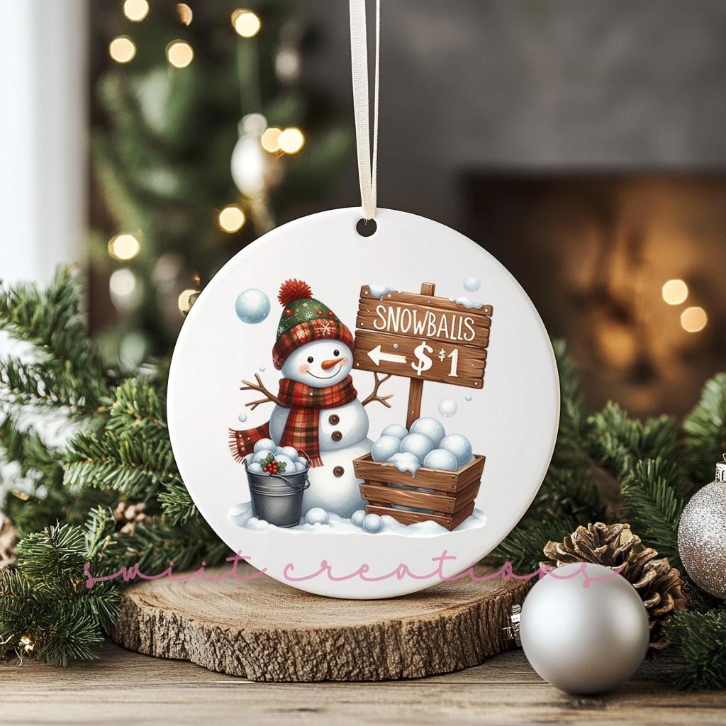 Snowman UV DTF Ornament Transfer O-1194UV