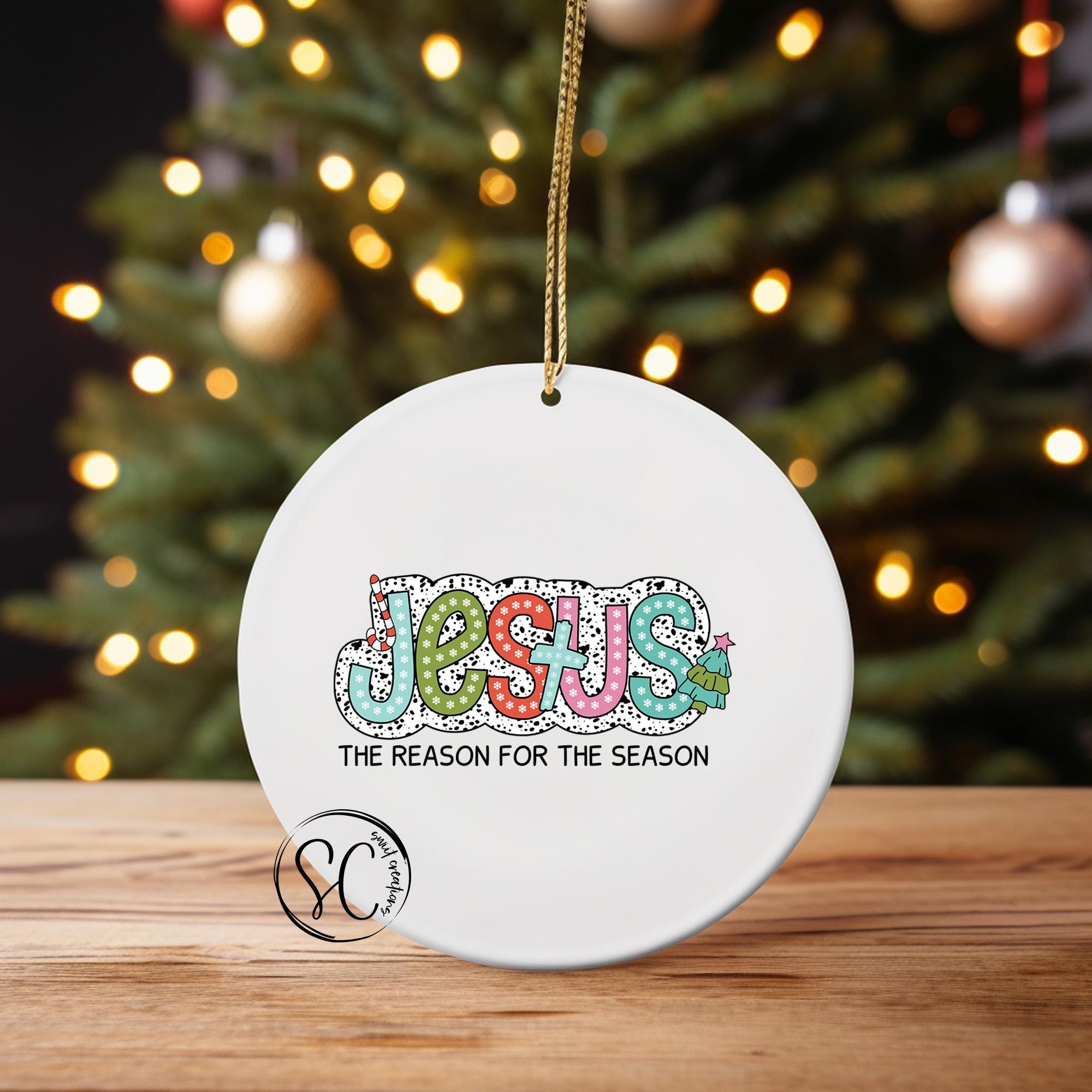Jesus is the Reason for the Season Christmas UV DTF Transfer for Ornament O-1211UV