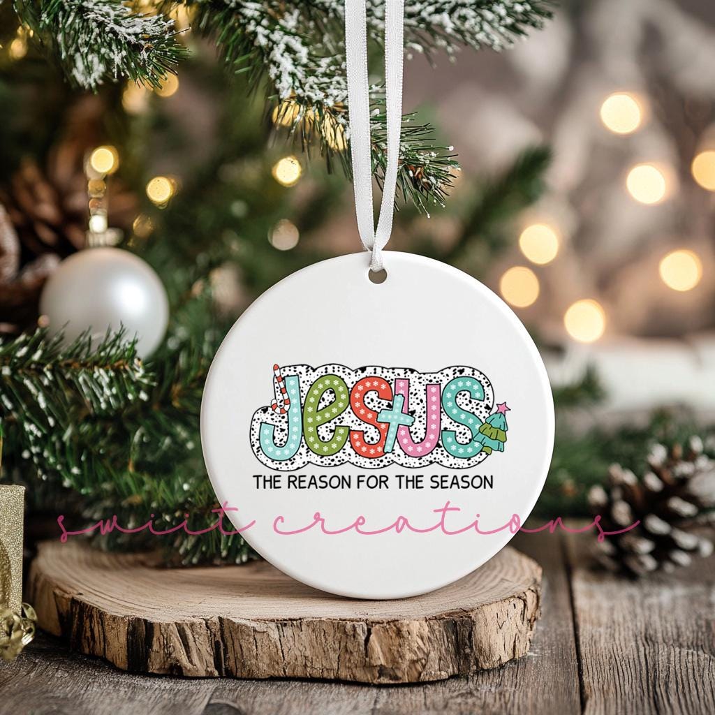 Jesus is the Reason for the Season Christmas UV DTF Transfer for Ornament O-1211UV