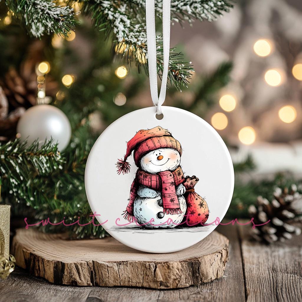 Snowman Christmas UV DTF Transfer for Ornament O-1277UV