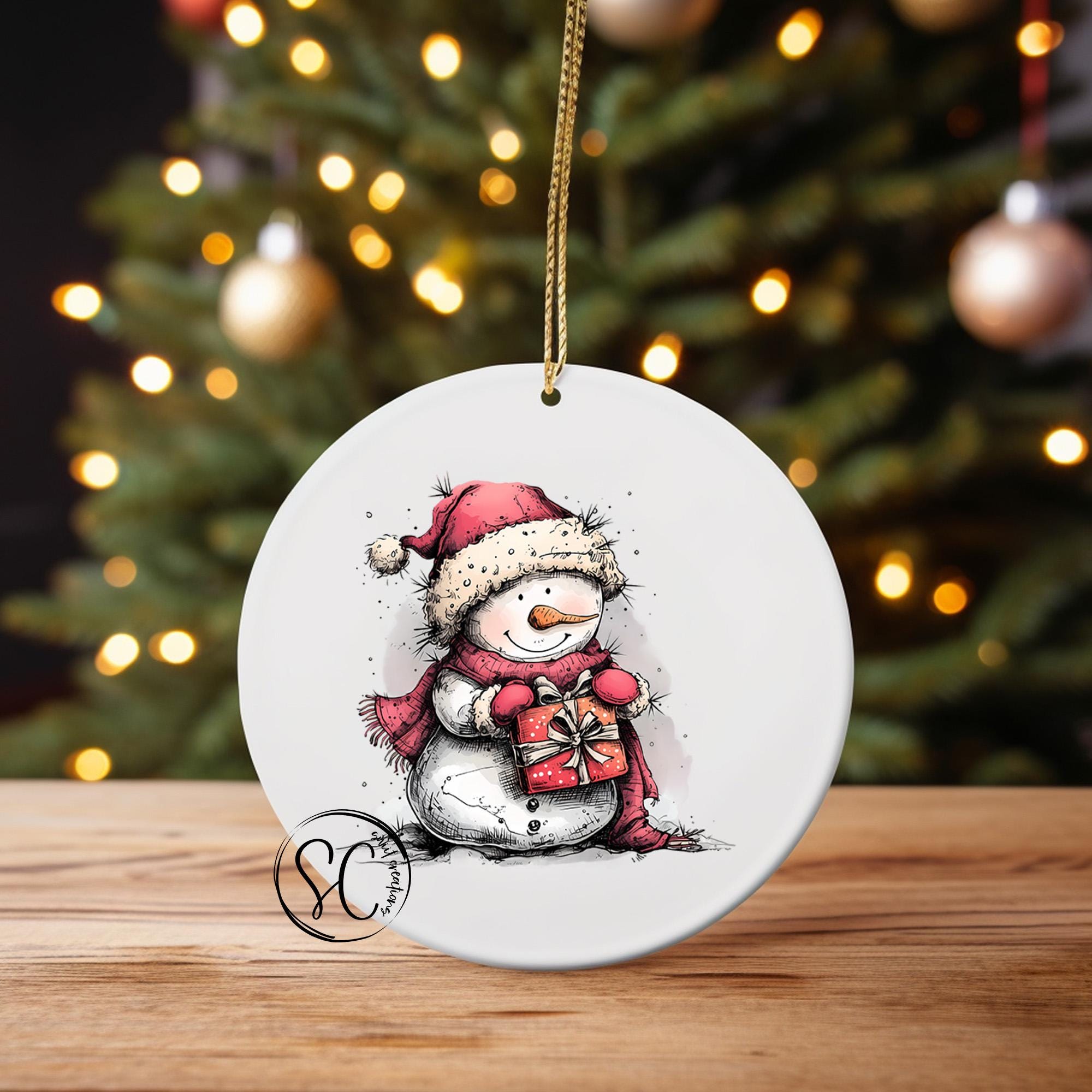 Snowman Christmas UV DTF Transfer for Ornament O-1278UV