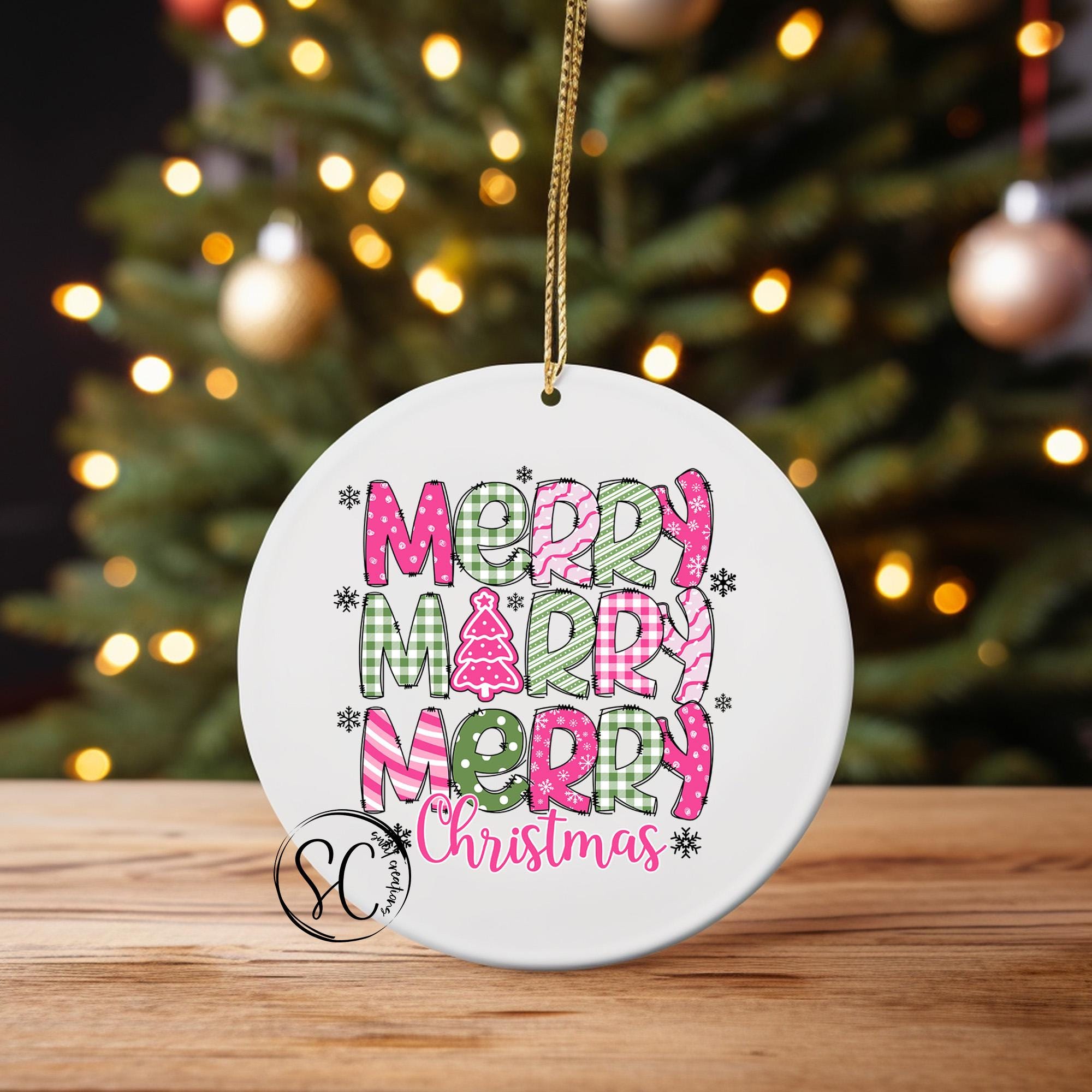 Merry Christmas UV DTF Transfer for Ornament O-1214UV