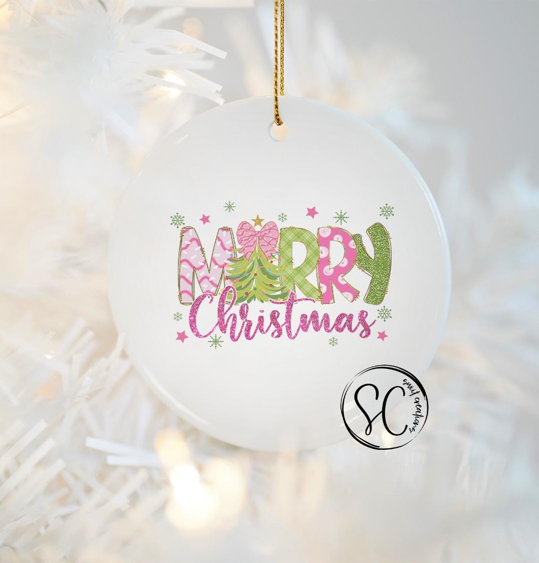 Merry Christmas UV Dtf Transfer for Ornament Christmas UV Dtf Print Christmas Ornament UvDtf Christmas Ornament Transfer O-1215