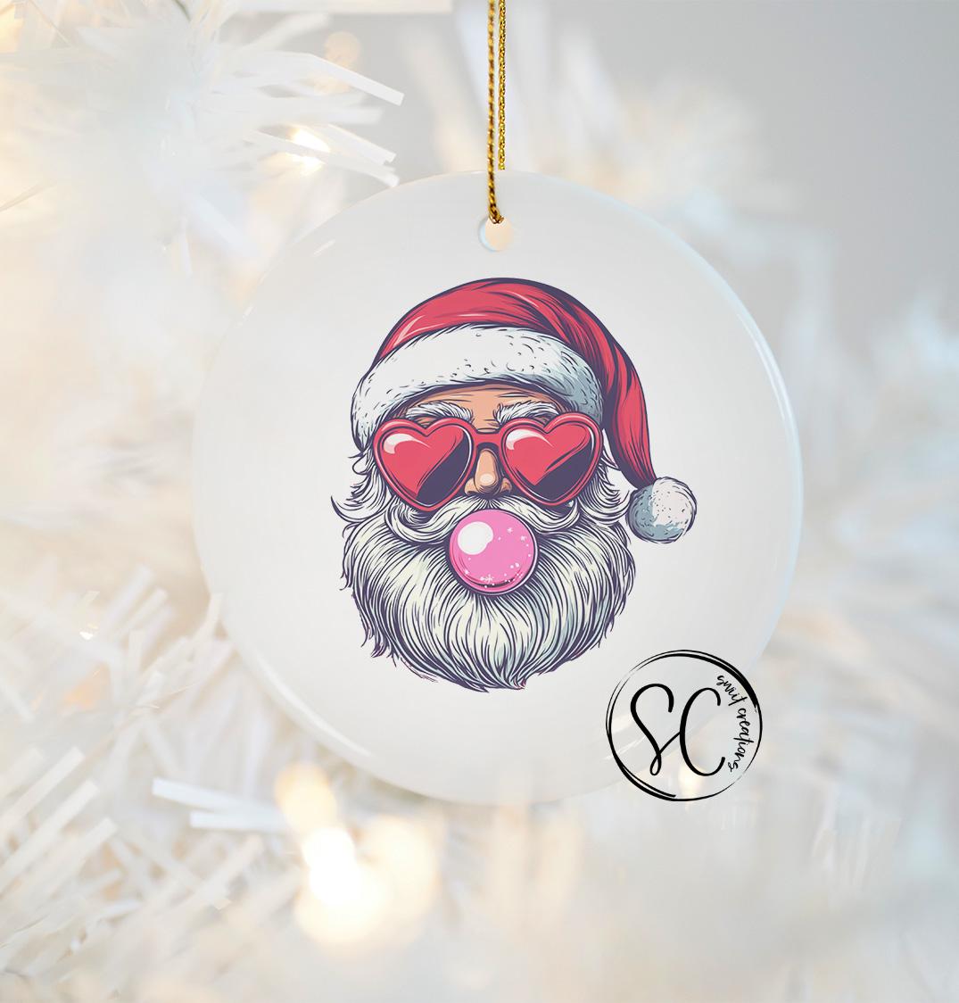 Retro Santa Christmas UV DTF Transfer for Ornament O-1147UV