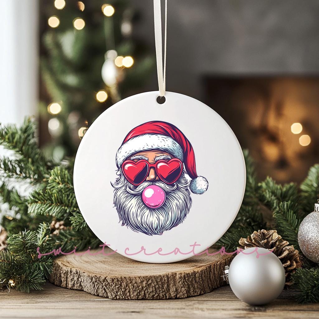 Retro Santa Christmas UV DTF Transfer for Ornament O-1147UV