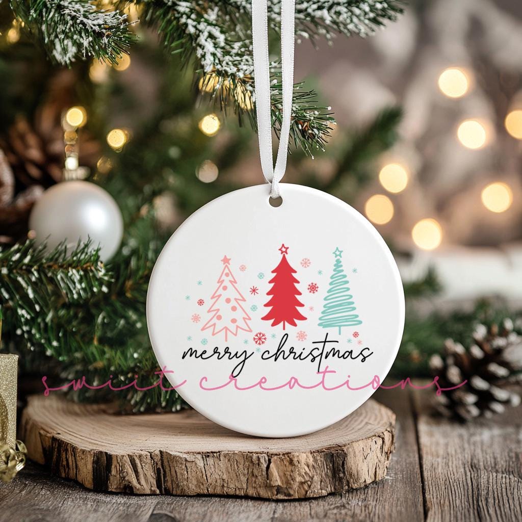 Merry Christmas UV Dtf Transfer for Ornament Christmas UV Dtf Print Christmas Ornament UvDtf Christmas Ornament Transfer O-1149