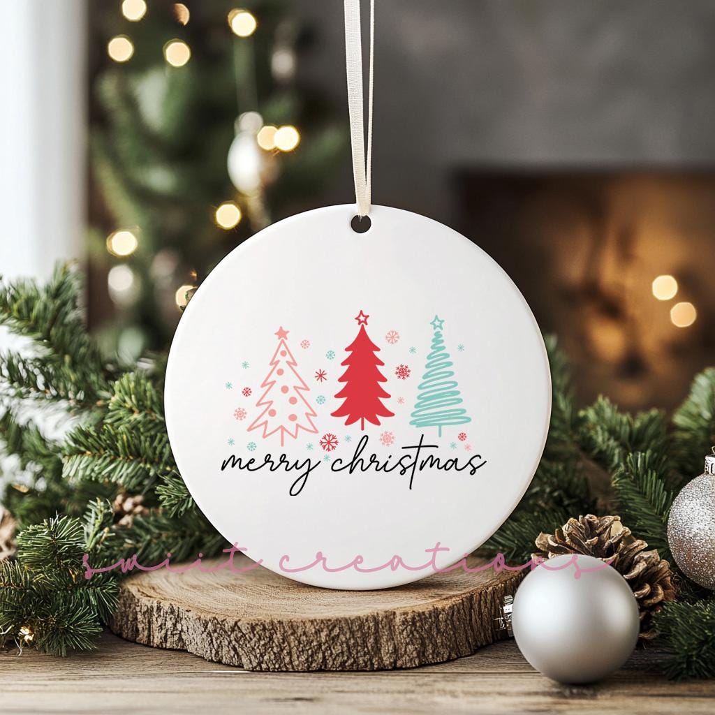 Merry Christmas UV Dtf Transfer for Ornament Christmas UV Dtf Print Christmas Ornament UvDtf Christmas Ornament Transfer O-1149