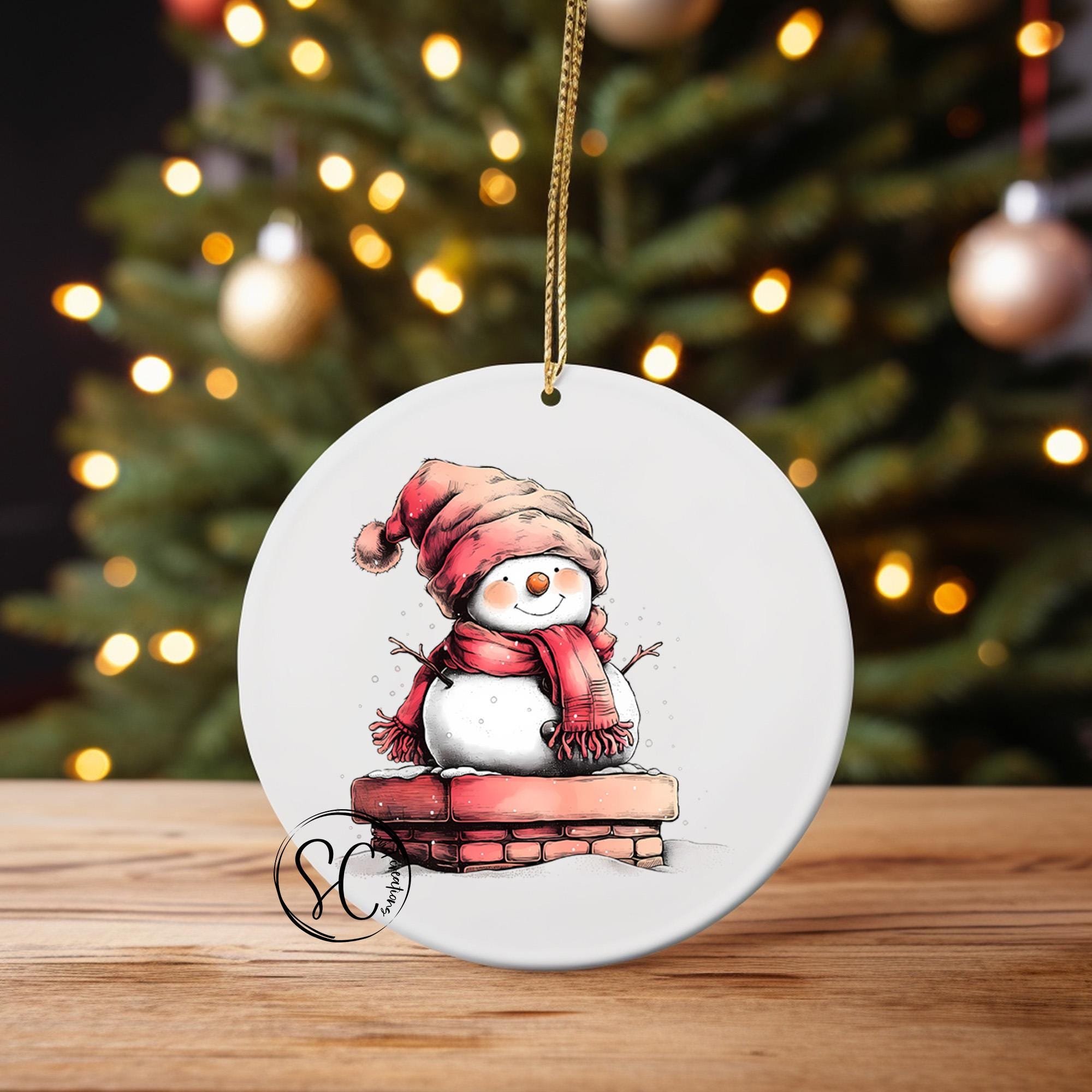 Snowman Christmas UV DTF Transfer for Ornament O-1280UV