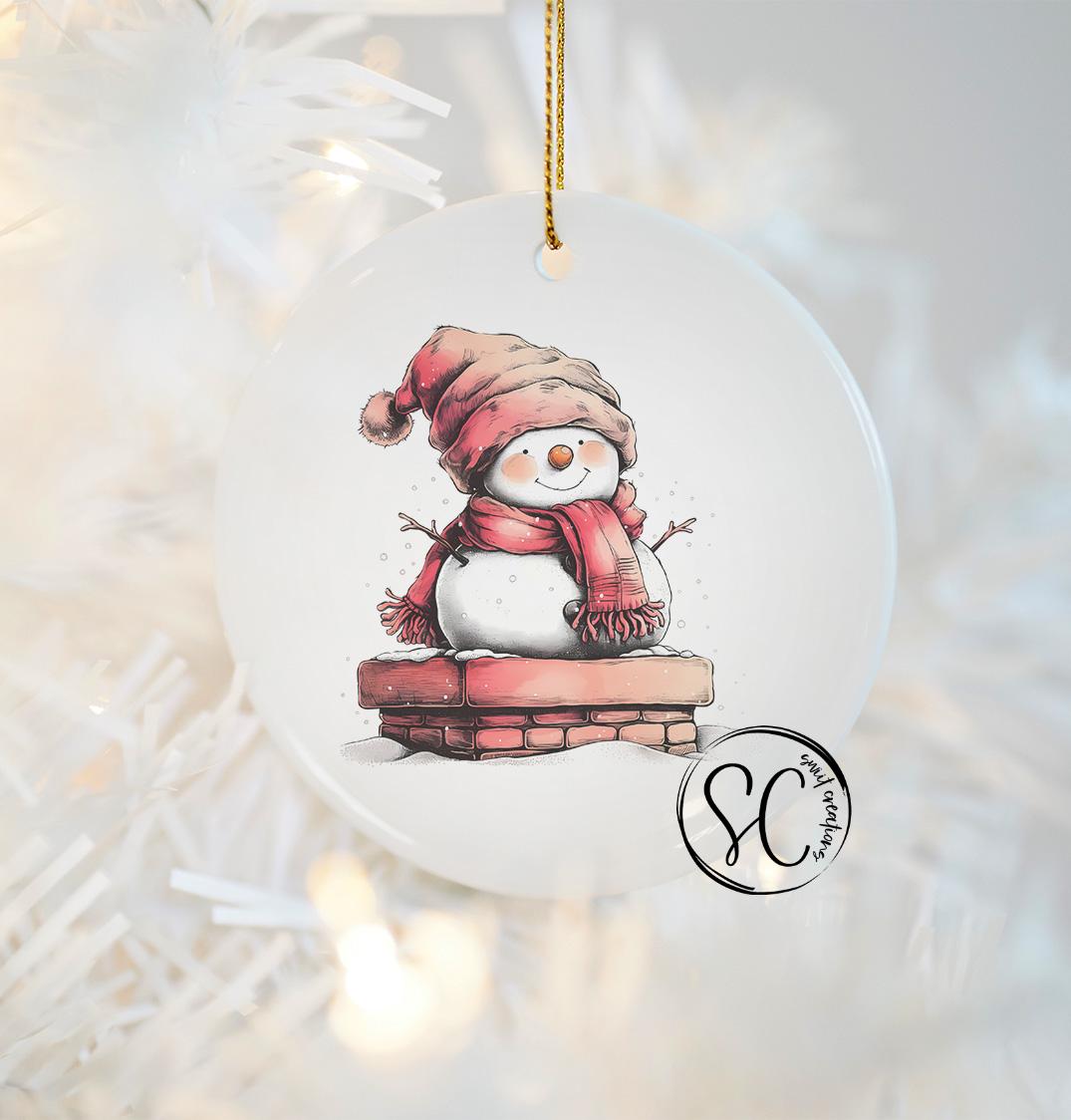 Snowman Christmas UV DTF Transfer for Ornament O-1280UV