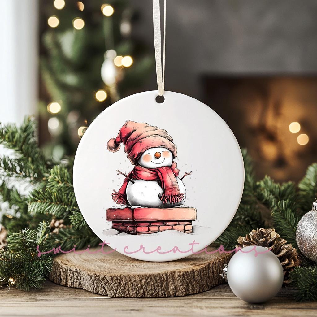 Snowman Christmas UV DTF Transfer for Ornament O-1280UV