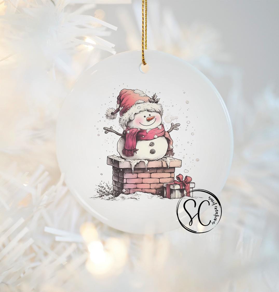 Snowman UV DTF Transfer for Ornament O-1281UV