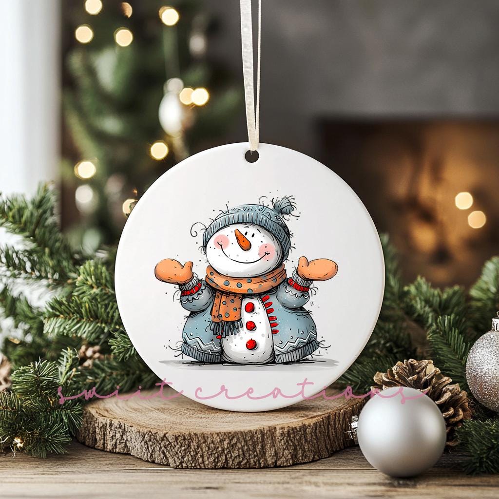 Snowman Christmas UV DTF Transfer for Ornament O-1282UV