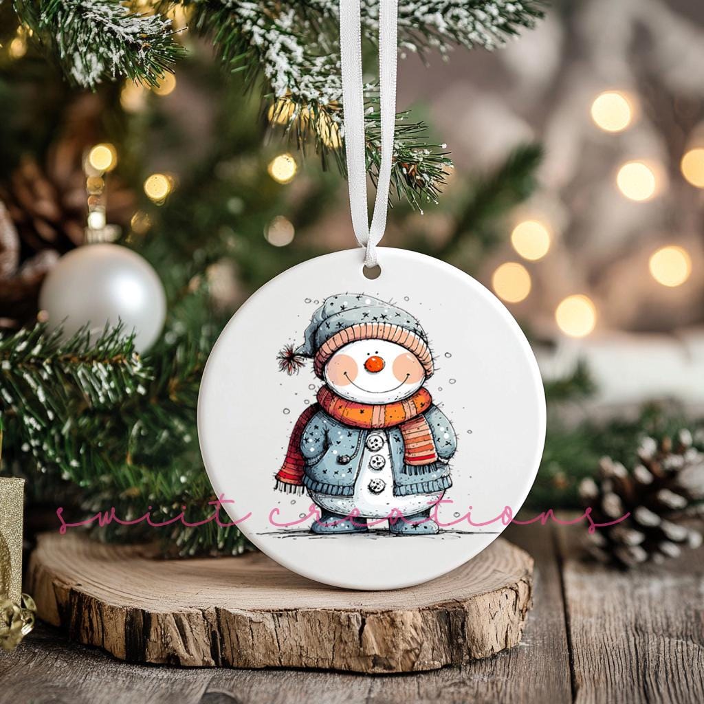 Snowman Christmas UV DTF Transfer for Ornament O-1284UV