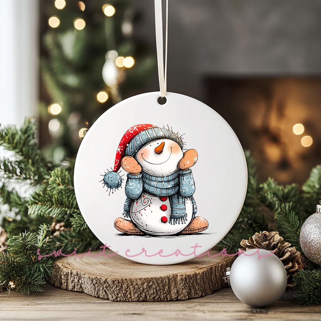 Snowman UV DTF Transfer for Ornament O-1286UV