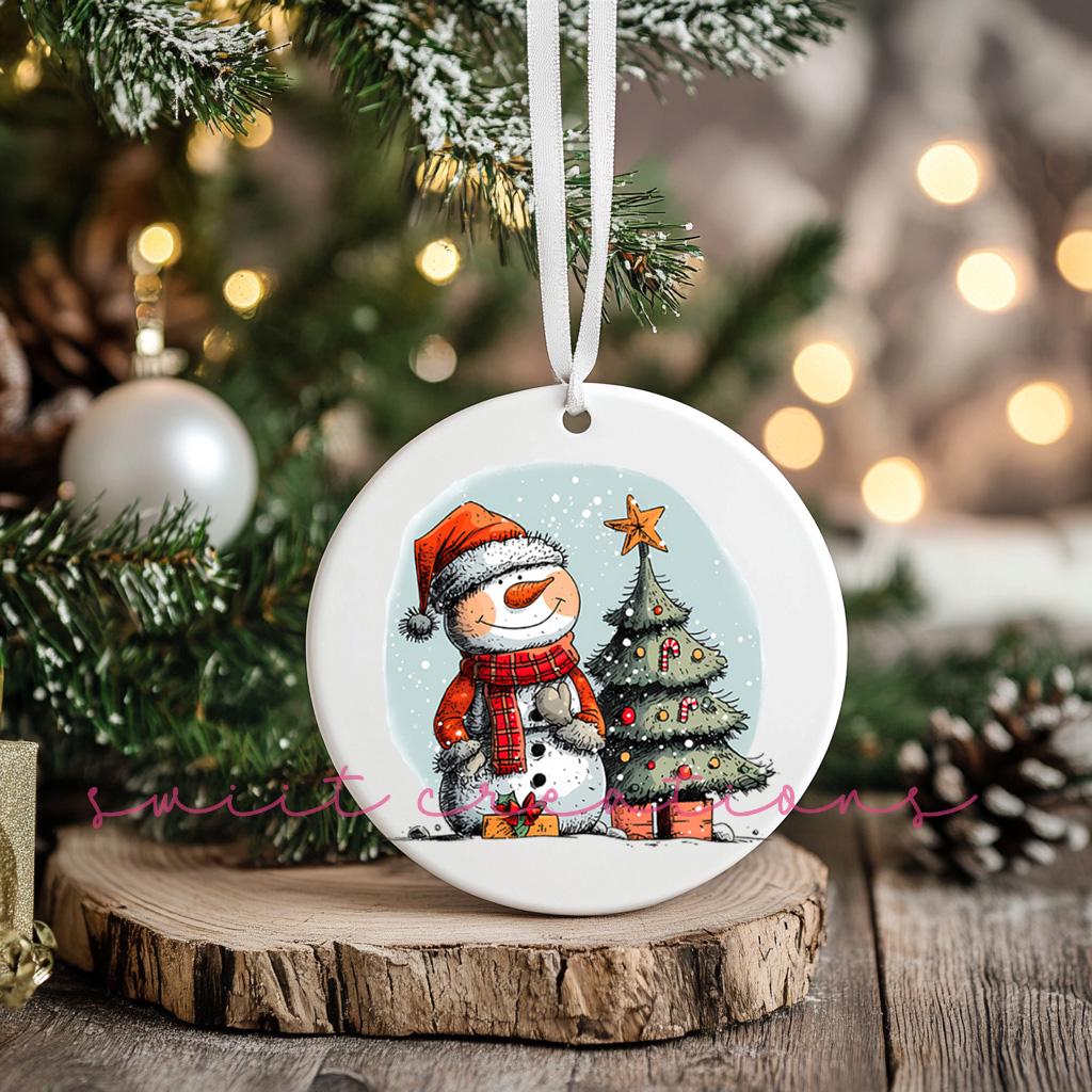 Snowman UV DTF Transfer for Ornament O-1287UV