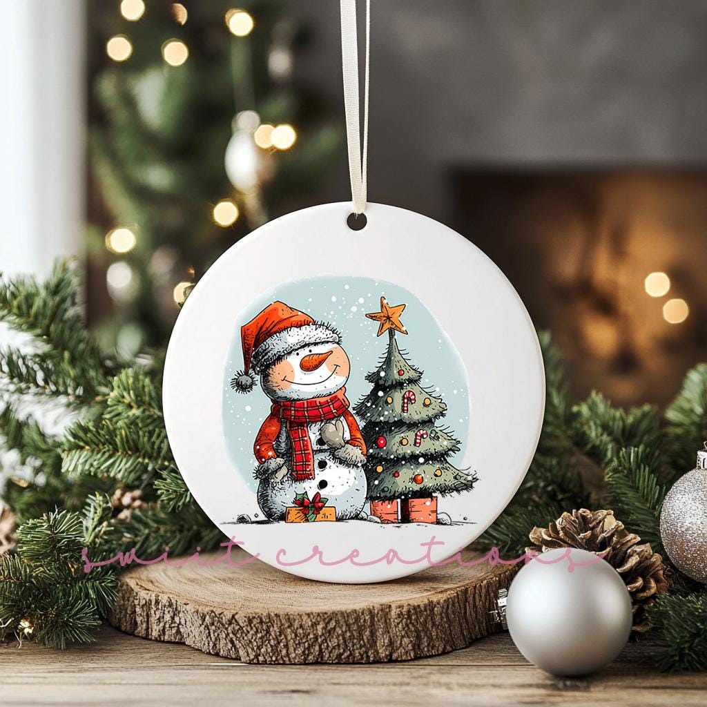 Snowman UV DTF Transfer for Ornament O-1287UV