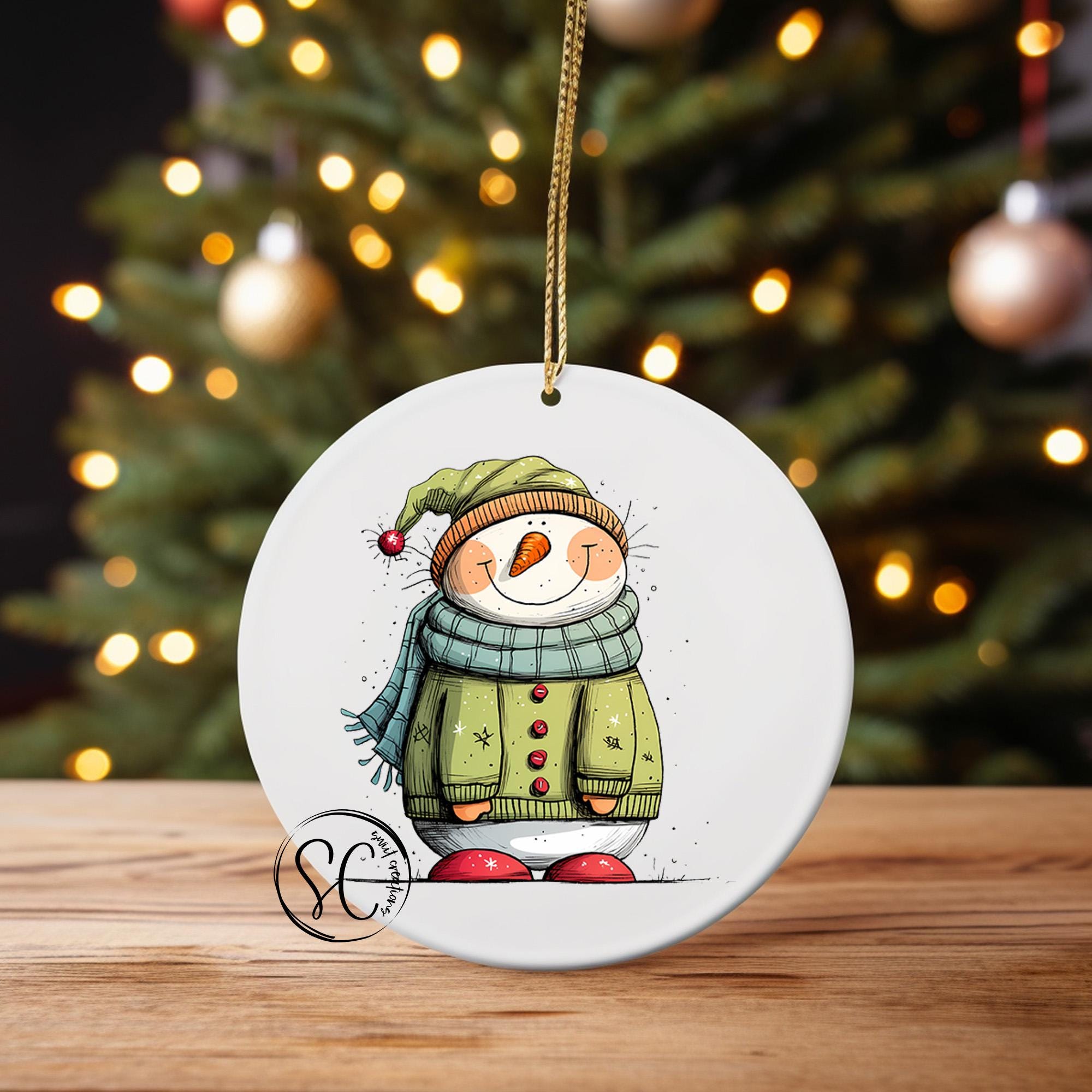 Snowman UV DTF Transfer for Ornament O-1290UV