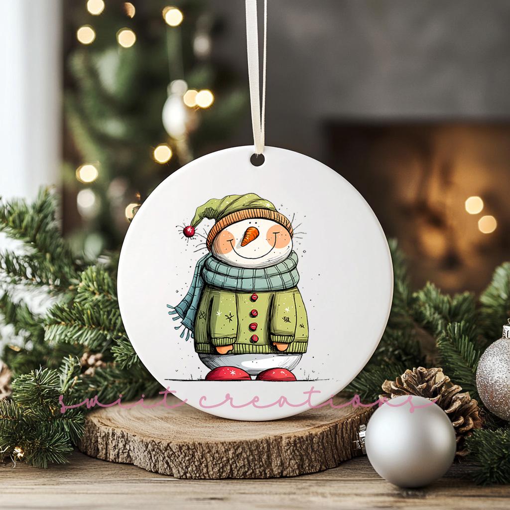 Snowman UV DTF Transfer for Ornament O-1290UV