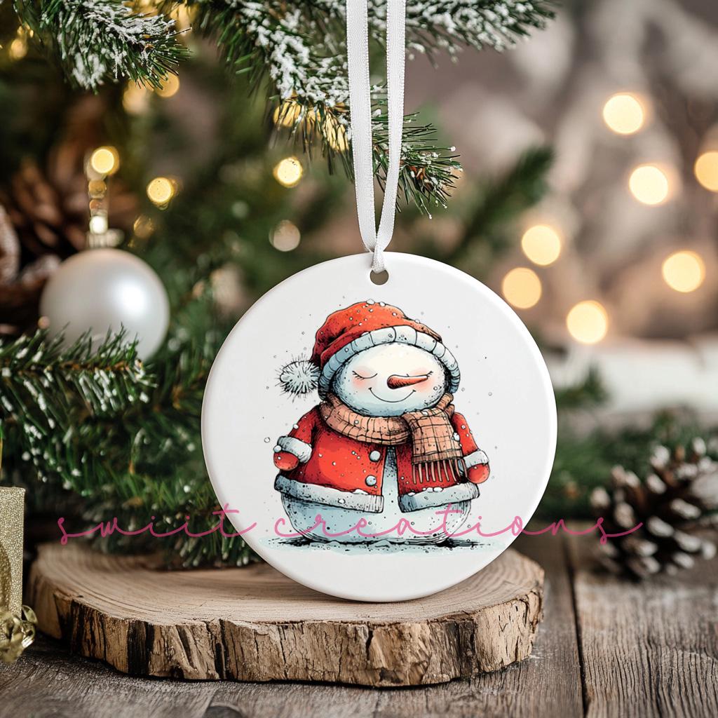 Snowman UV DTF Transfer for Ornament O-1293UV