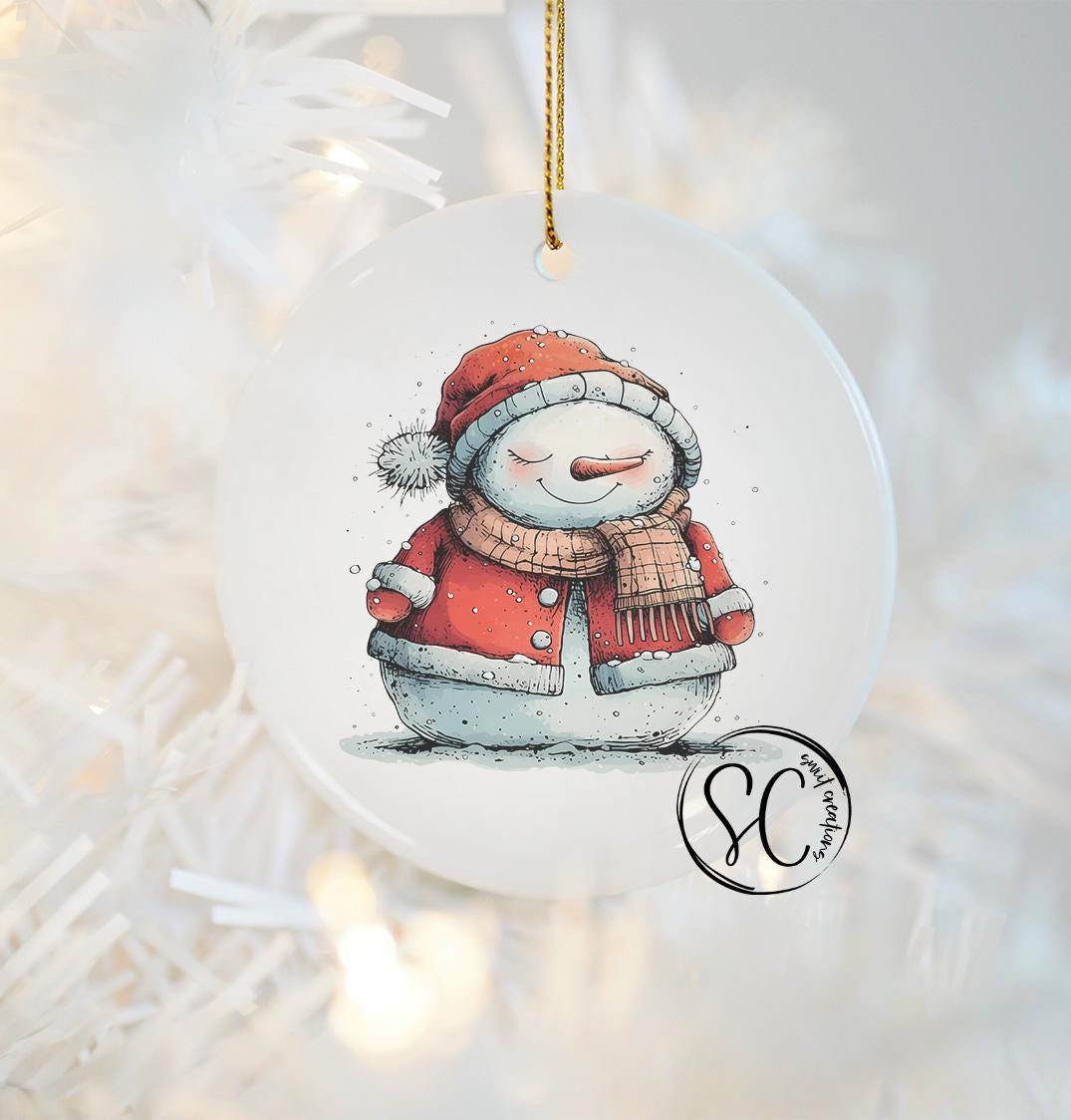 Snowman UV DTF Transfer for Ornament O-1293UV