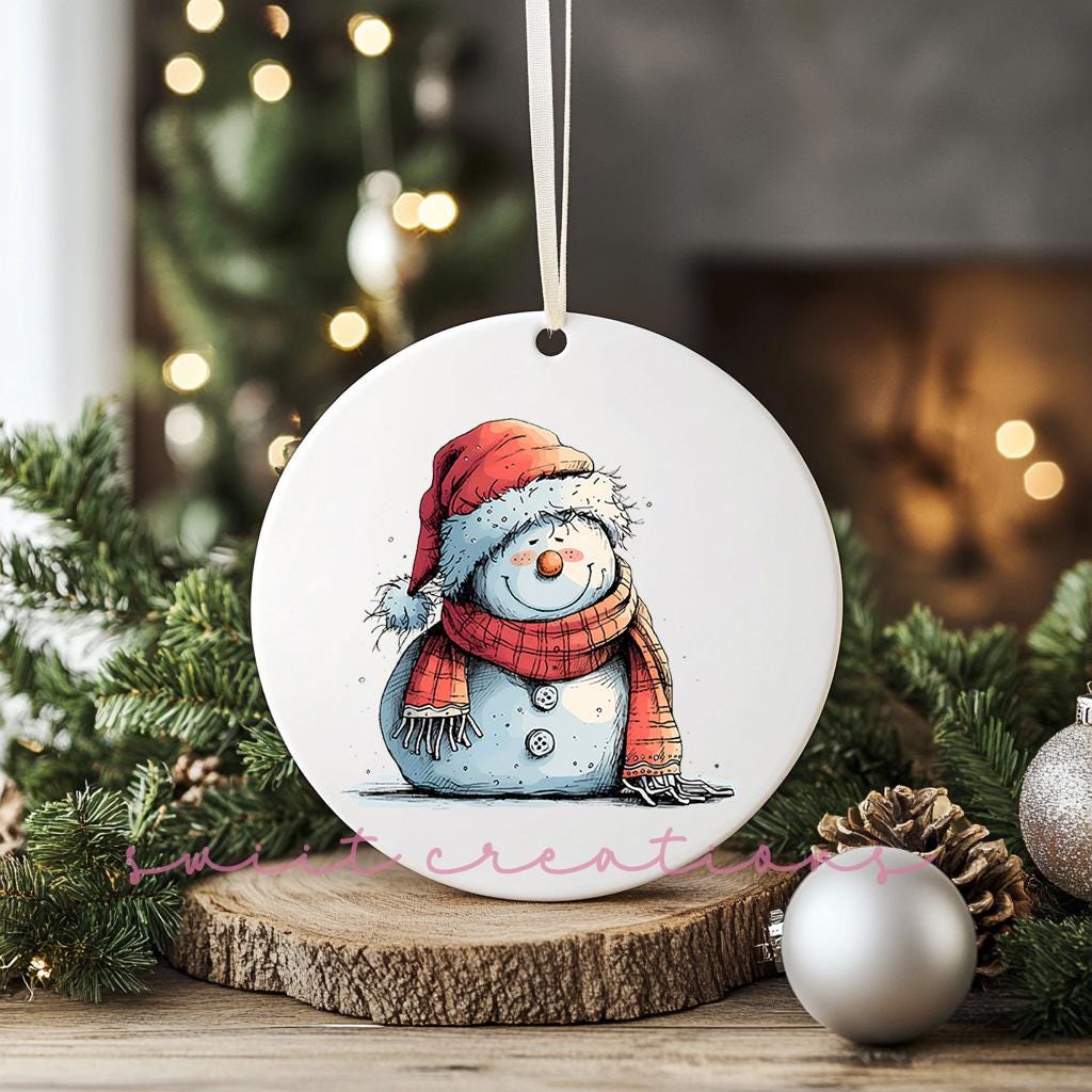 Snowman Christmas UV DTF Transfer for Ornament O-1295UV