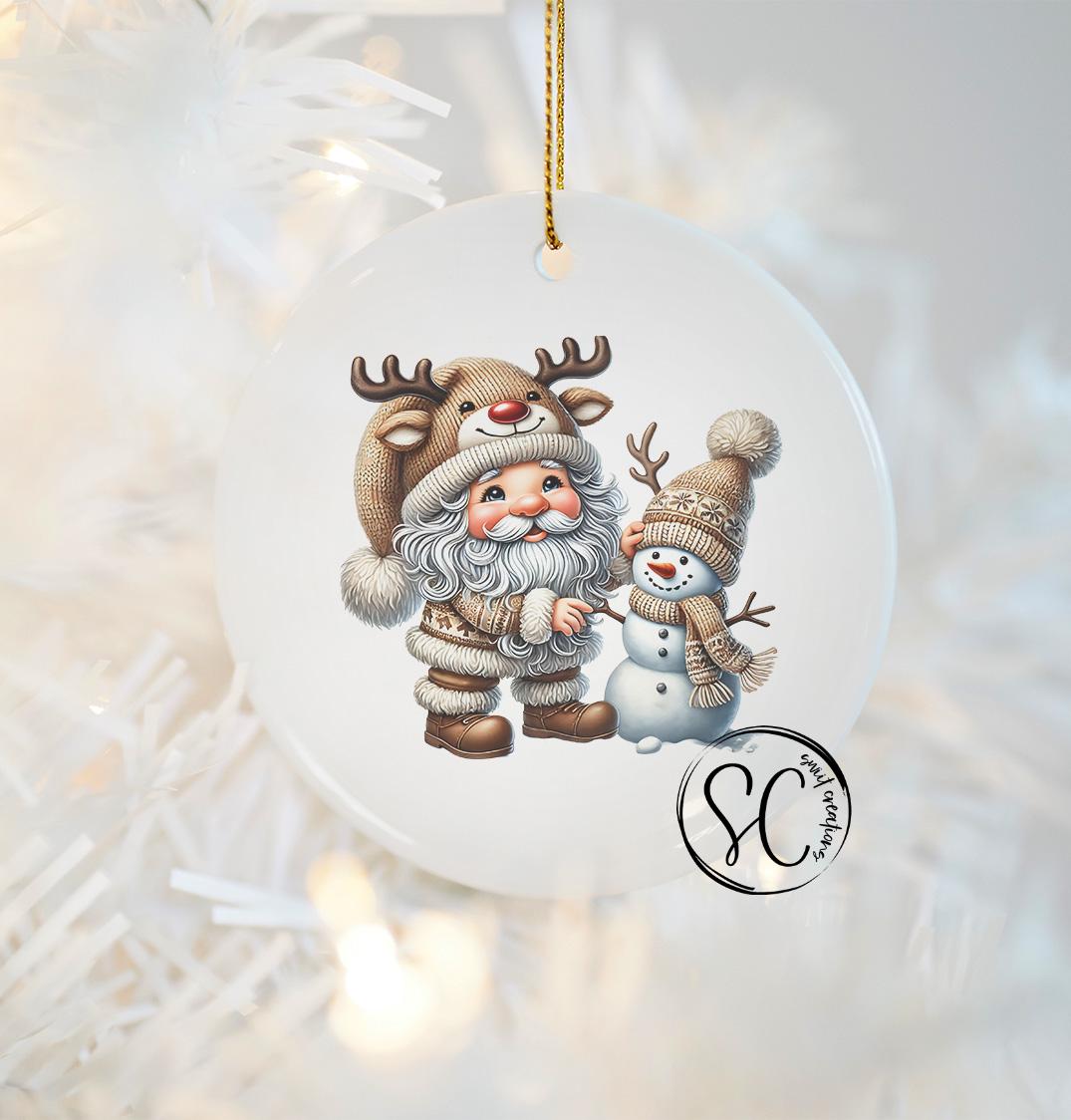 Santa Christmas UV DTF Ornament Transfer O-1101UV