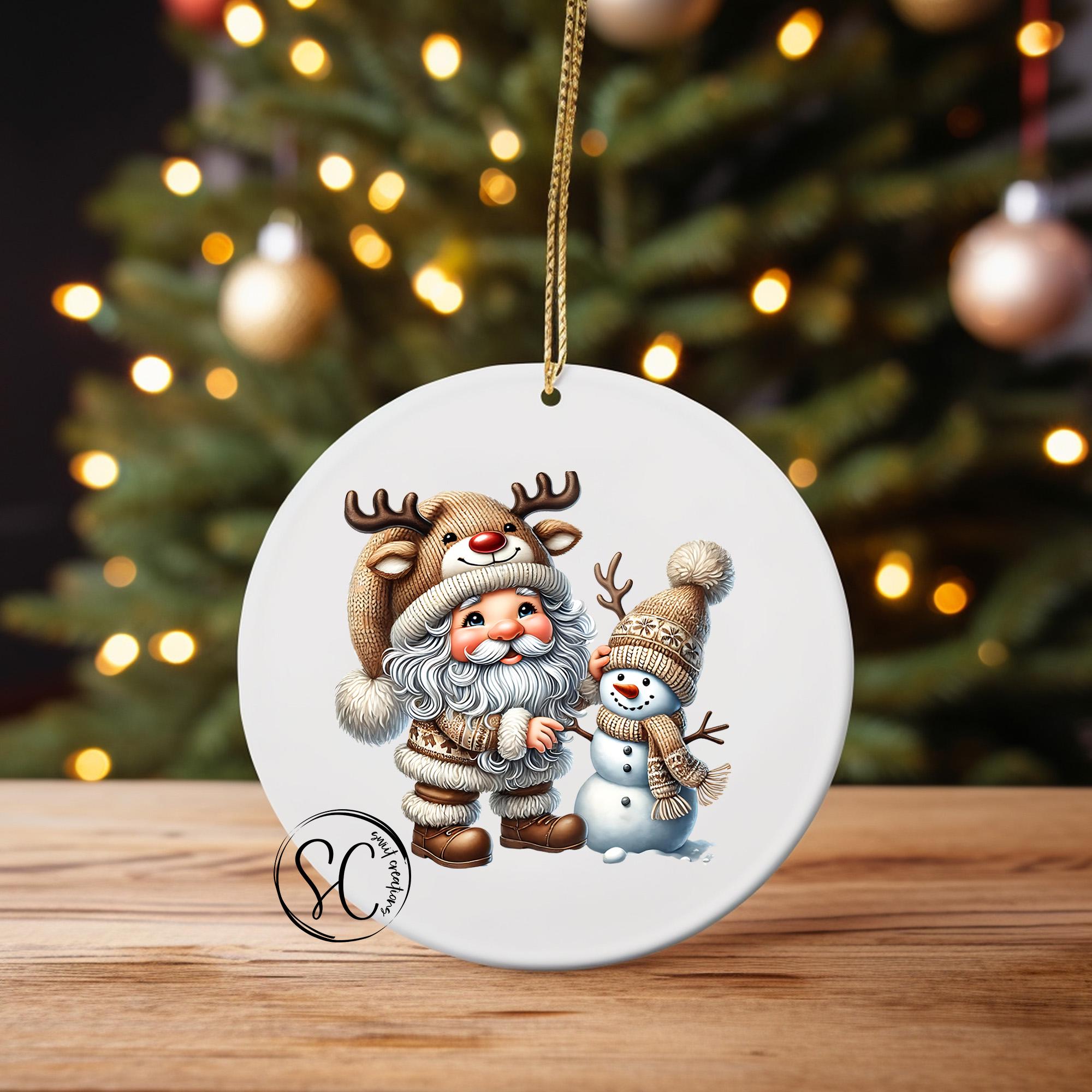 Santa Christmas UV DTF Ornament Transfer O-1101UV