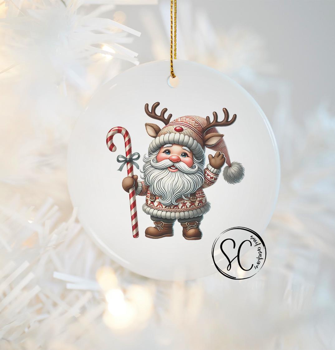Santa Christmas UV DTF Ornament Transfer O-1103UV