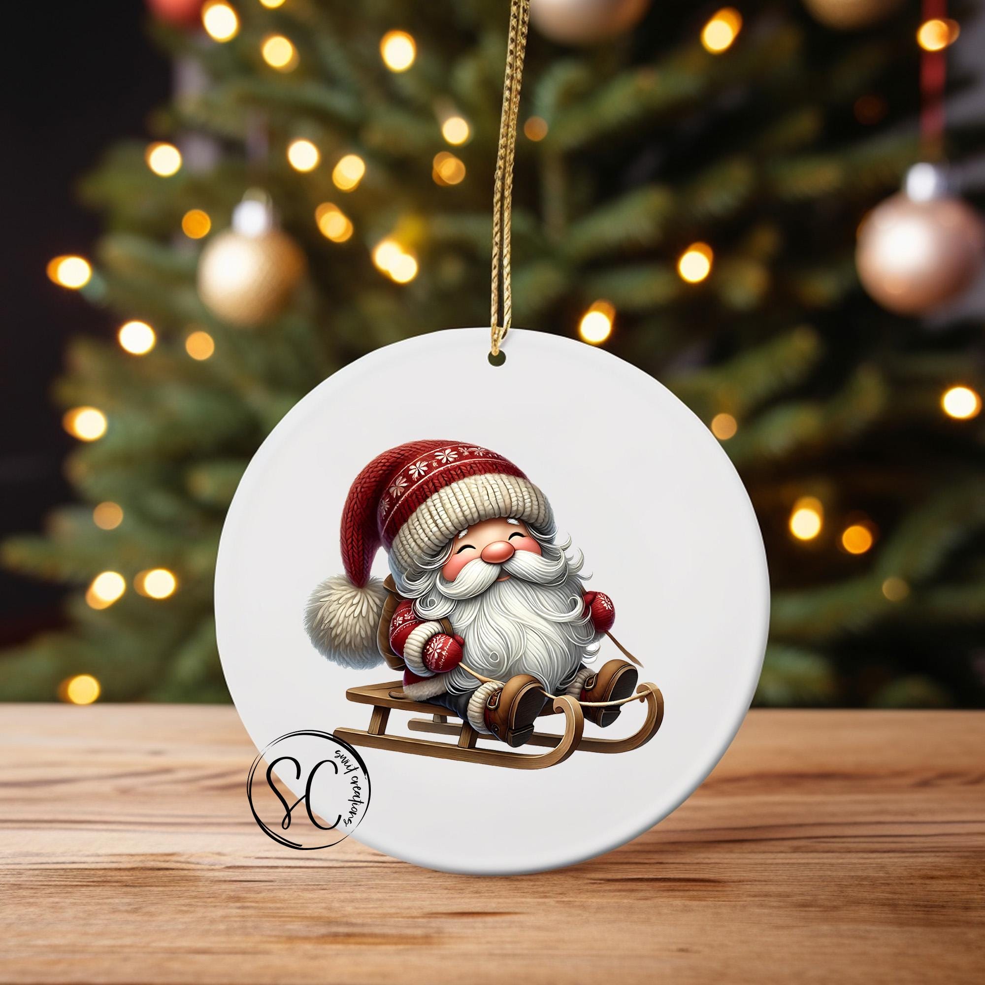 Santa Christmas UV DTF Ornament Transfer O-1104UV