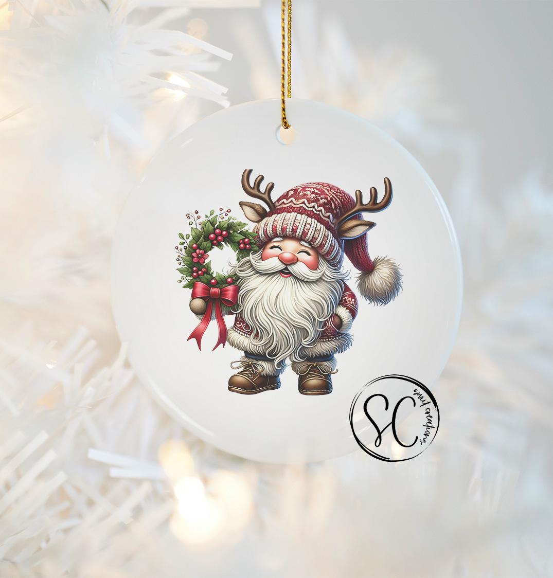 Santa Christmas UV DTF Ornament Transfer O-1105UV