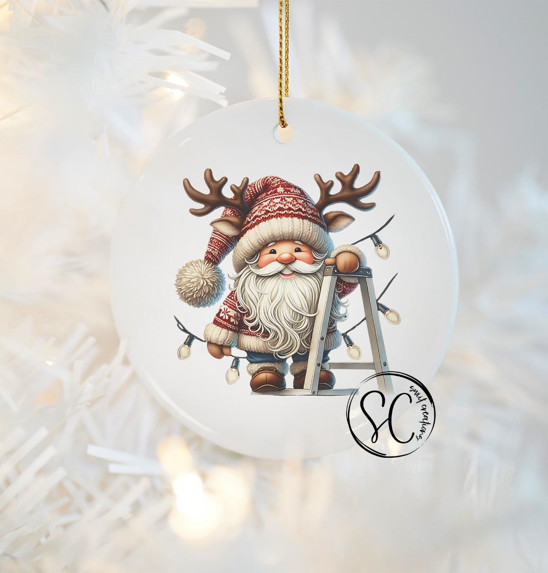Santa Christmas UV DTF Ornament Transfer O-1107UV