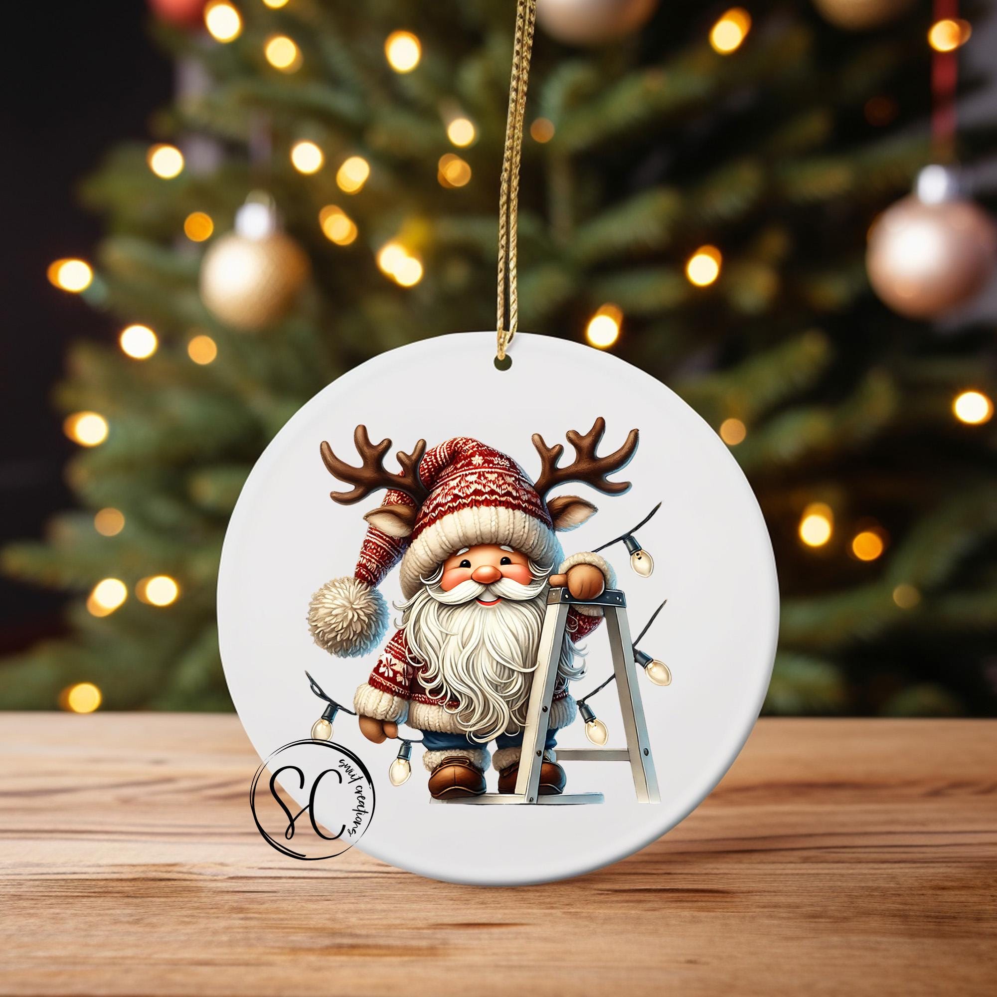 Santa Christmas UV DTF Ornament Transfer O-1107UV