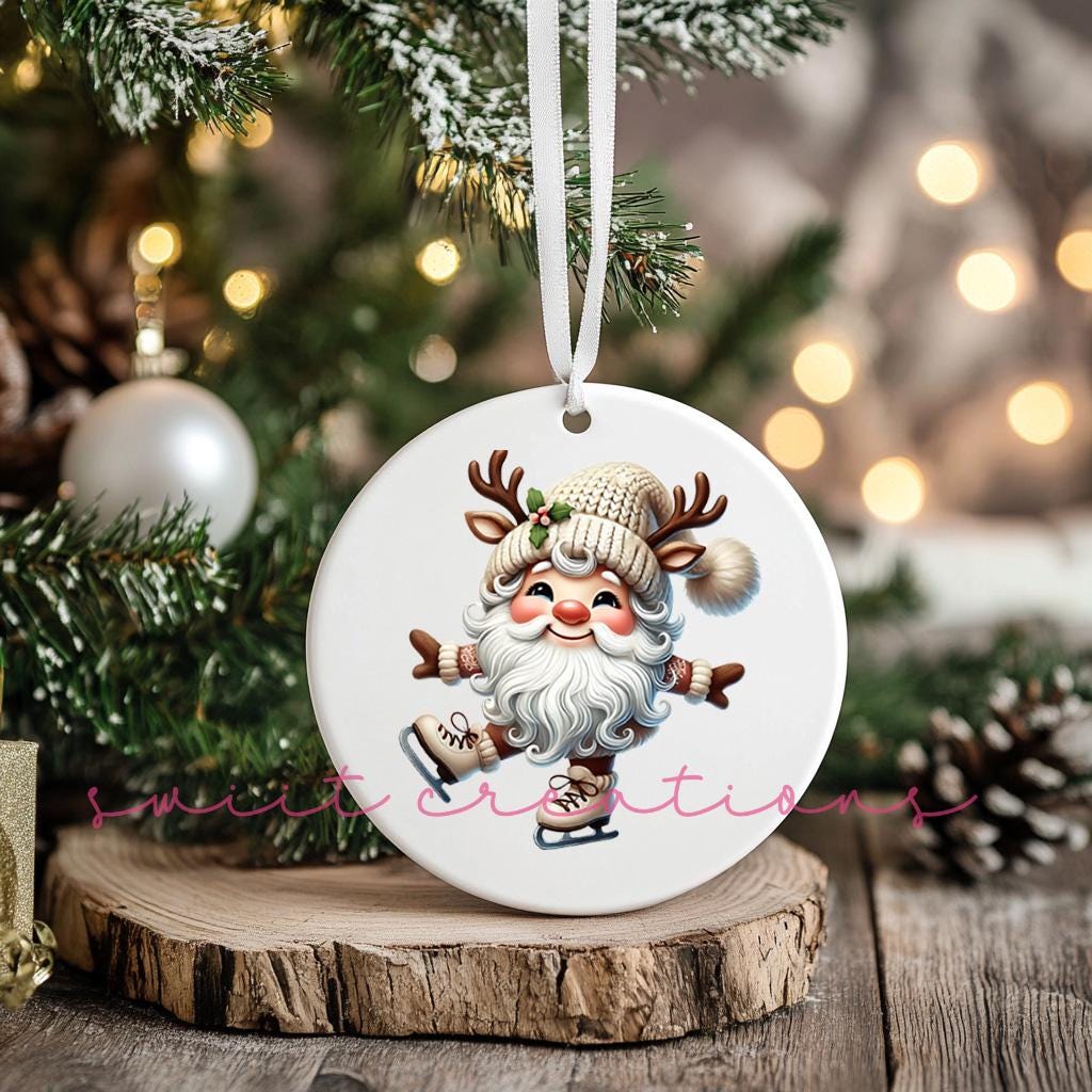 Santa Christmas UV DTF Ornament Transfer O-1109UV