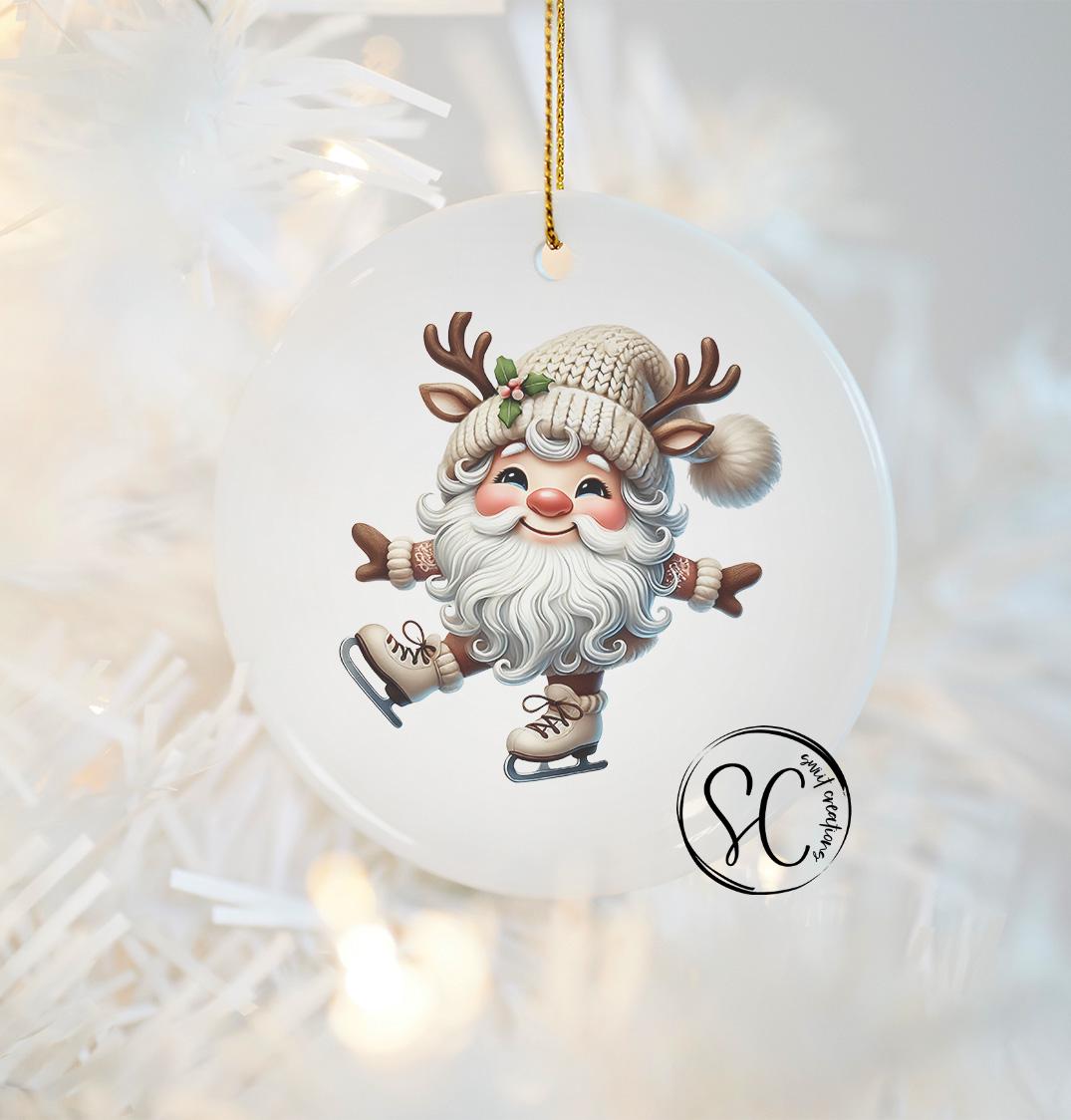 Santa Christmas UV DTF Ornament Transfer O-1109UV