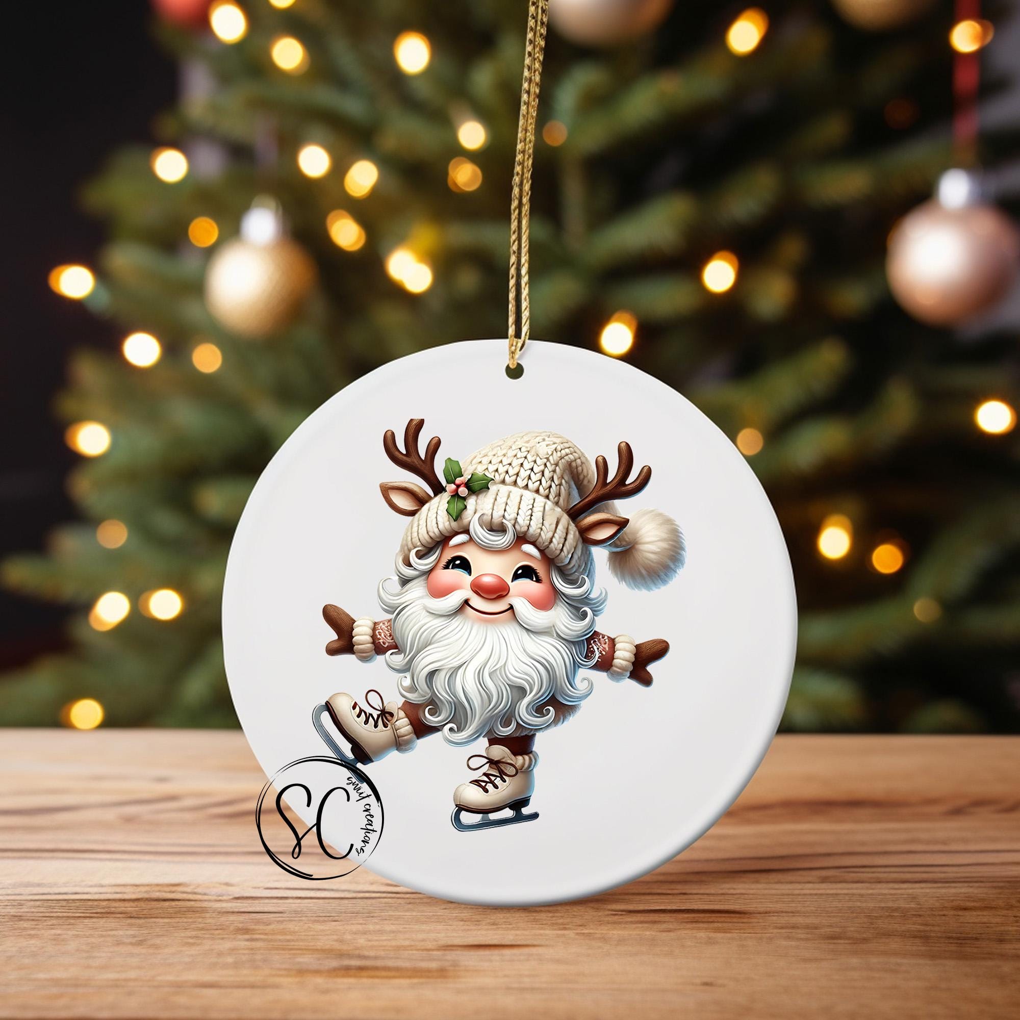 Santa Christmas UV DTF Ornament Transfer O-1109UV