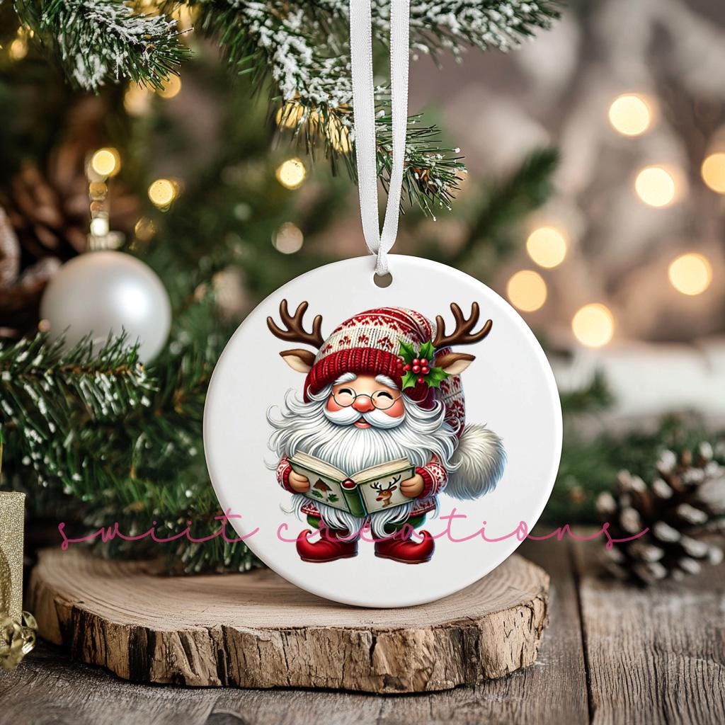 Santa Christmas UV DTF Ornament Transfer O-1110UV