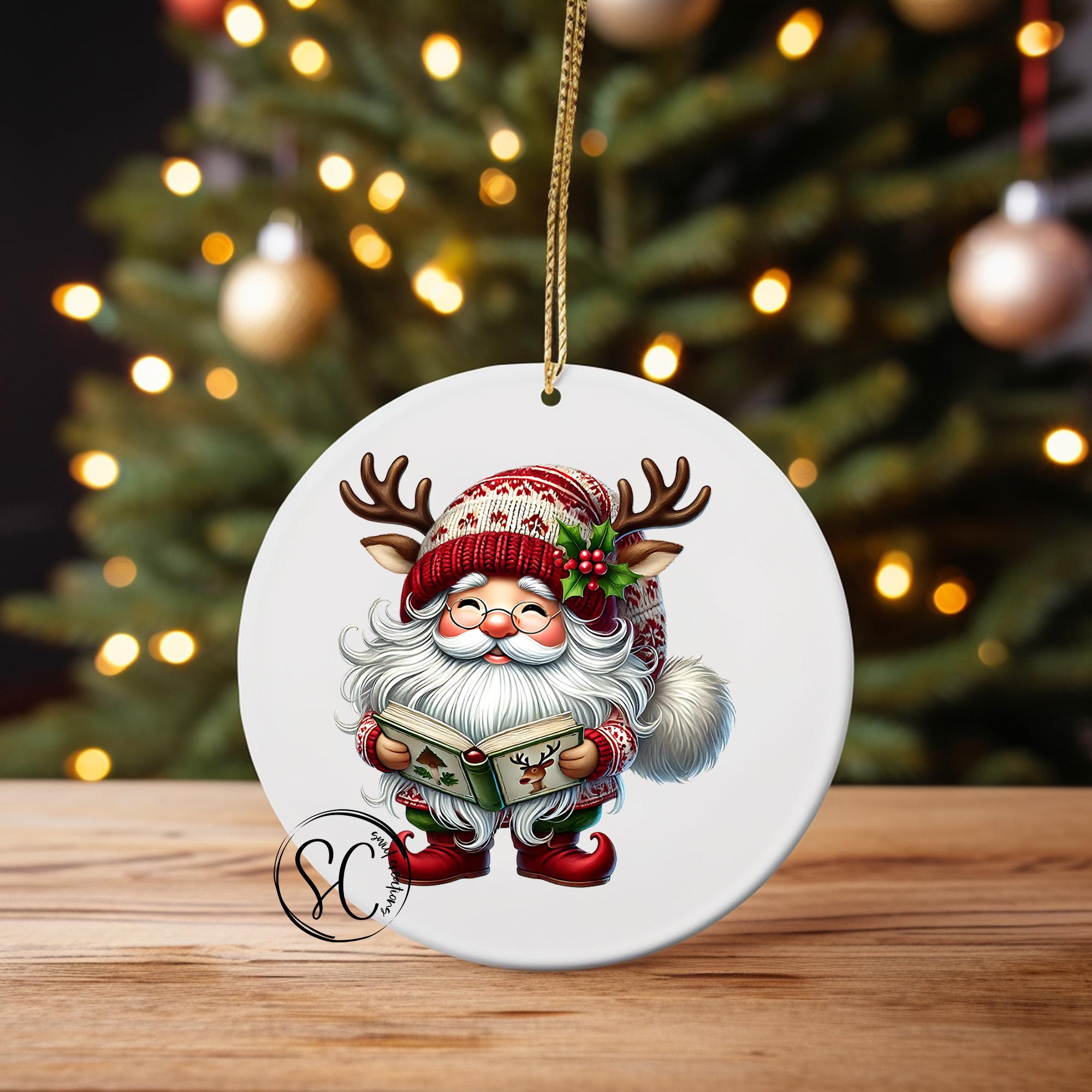 Santa Christmas UV DTF Ornament Transfer O-1110UV