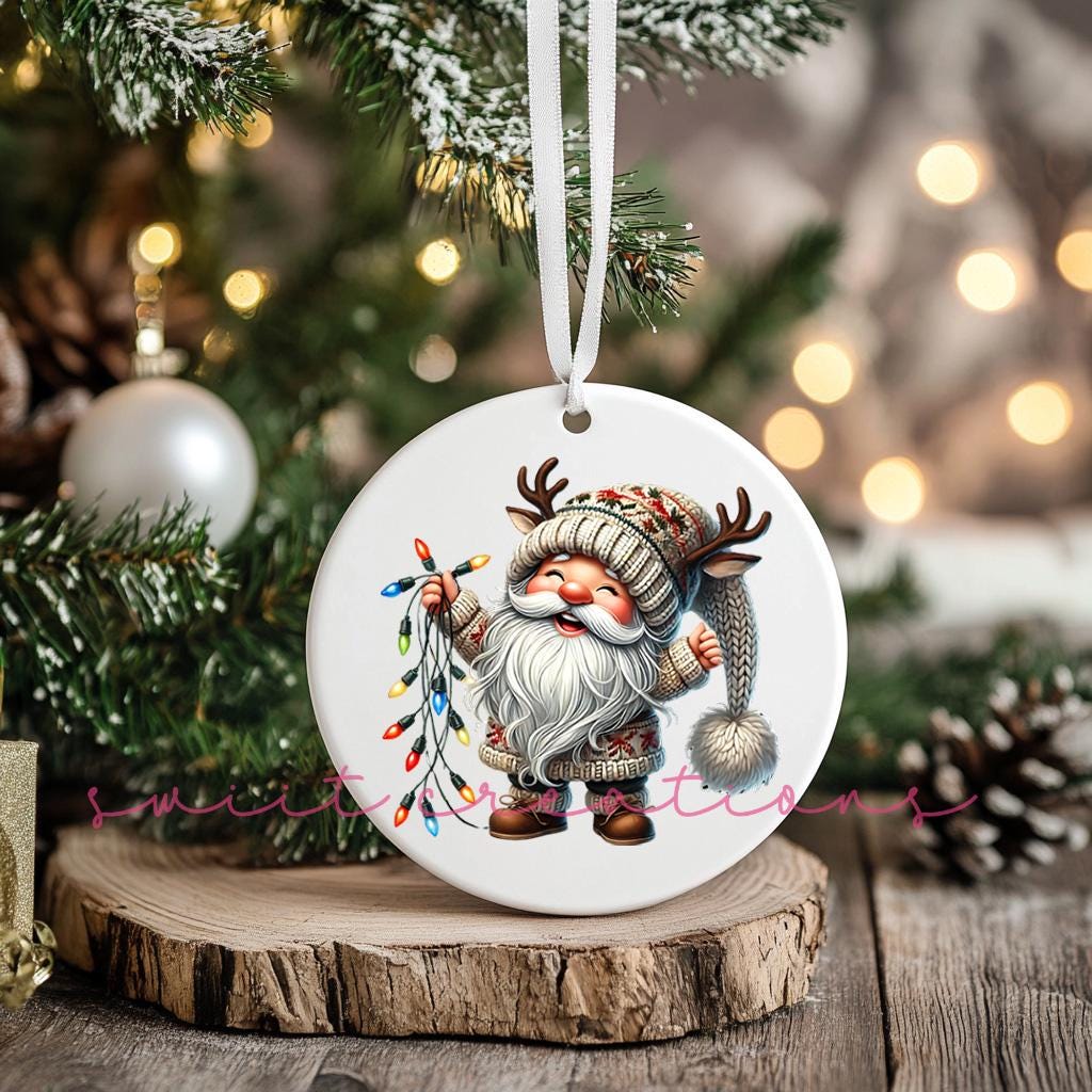 Santa Christmas UV DTF Ornament Transfer O-1111UV