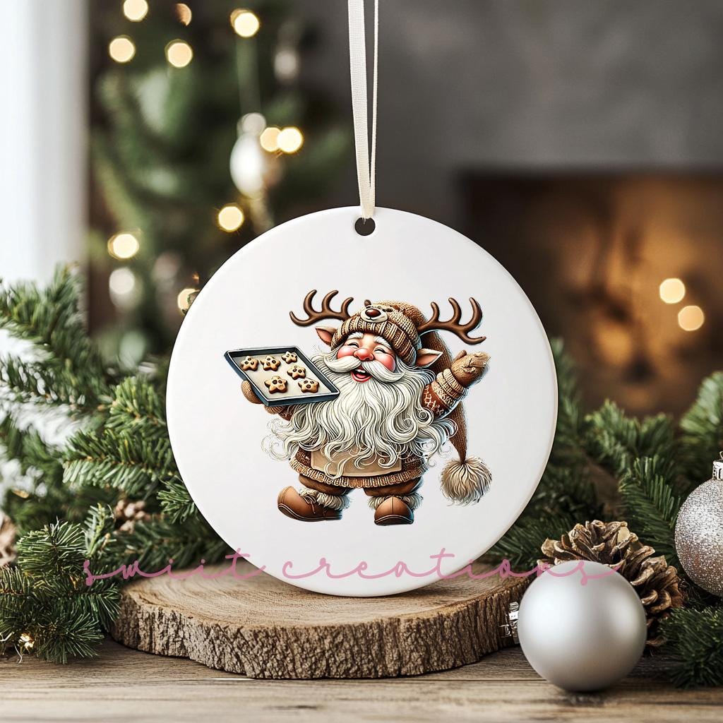Santa Christmas UV DTF Ornament Transfer O-1112UV
