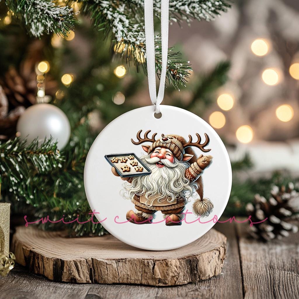 Santa Christmas UV DTF Ornament Transfer O-1112UV