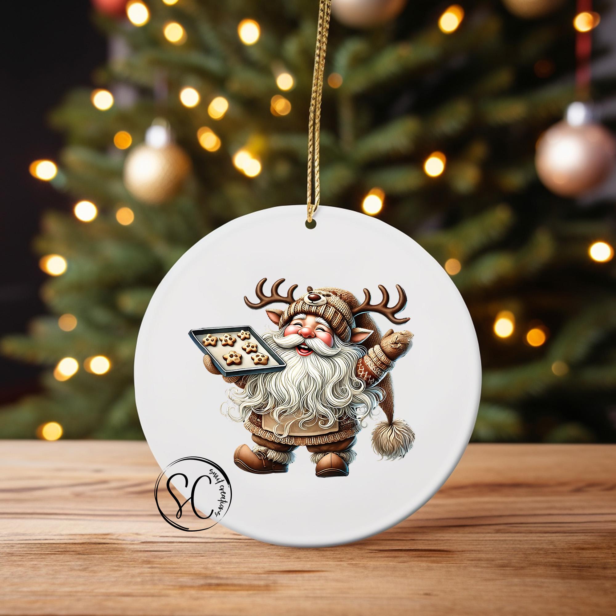 Santa Christmas UV DTF Ornament Transfer O-1112UV