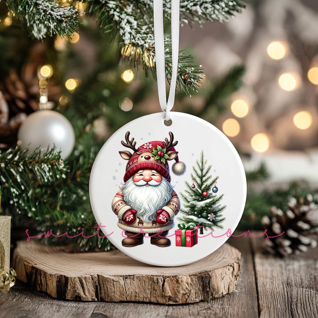 Santa Christmas UV DTF Ornament Transfer O-1115UV